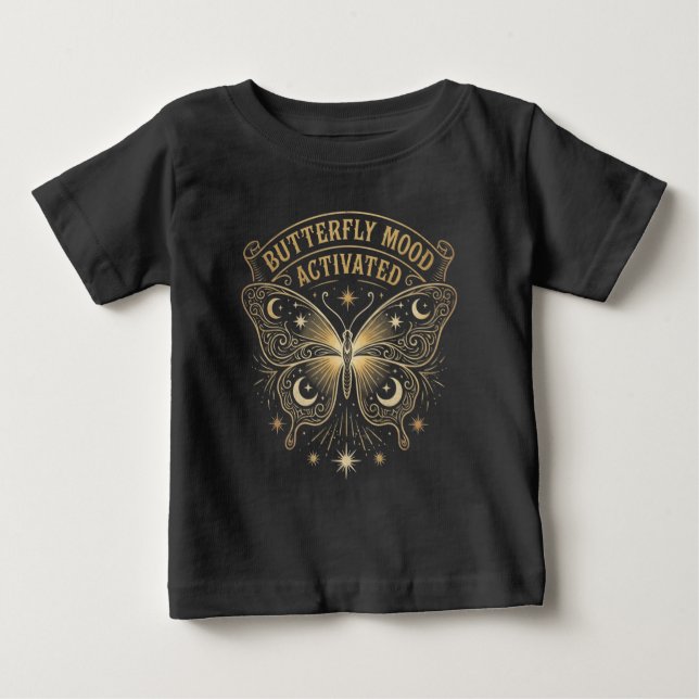 Camiseta Boho Celestial Butterfly“Butterfly Mood Activated” (Frente)