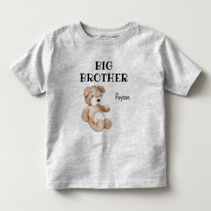 Camiseta Boho Chá de fraldas Cute Big Brother 2T para 5-6T