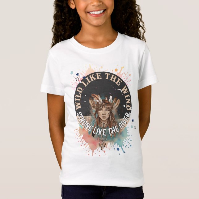 Camiseta Boho Chic Espírito Livre Sonhos de Pena (Frente)