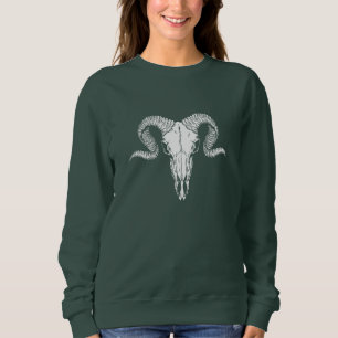 Camiseta Boho Chic Green Sweet com Buffalo Skull