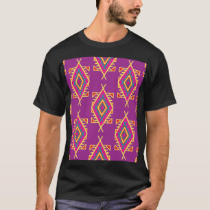 Camiseta Boho Chic: Ornamento Étnico Sem Costura