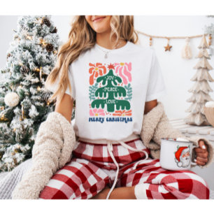 Camiseta Boho Christmas Joy Peace Love