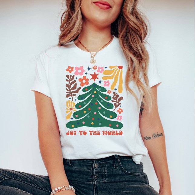 Camiseta Boho Christmas Joy to the World (Criador carregado)