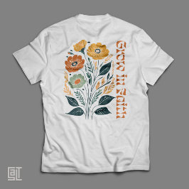 Camiseta Boho Cristão Inspirador Cresça na Fé