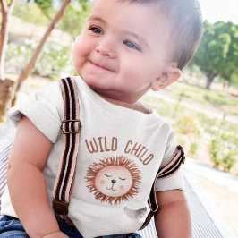 Camiseta Boho Cute Lion Wild Child Baby