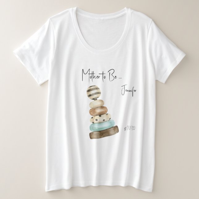 Camiseta boho de maternidade para chá de bebê Tama (Frente do Design)