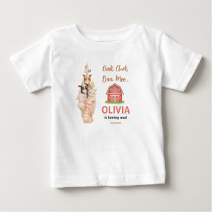 Camiseta Boho Fazenda Animal 1º Aniversário   Bonito Celeir