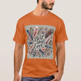 Camiseta Boho Feather Best Day Ever Mens Tshirt