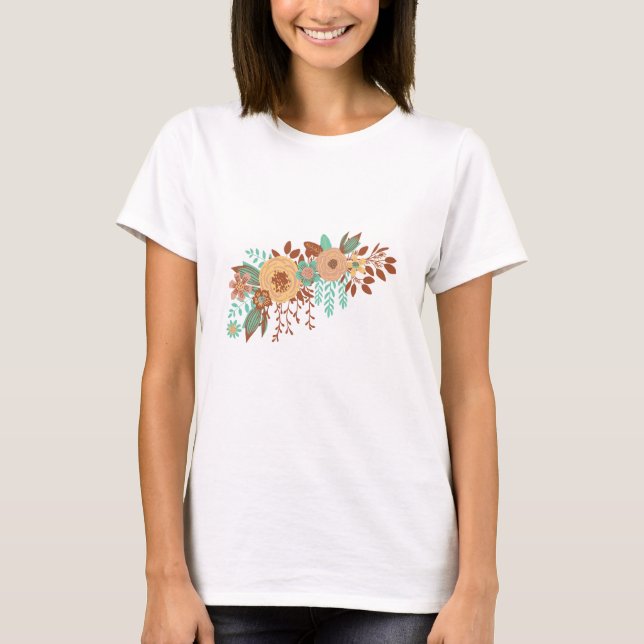 Camiseta Boho Floral Feminino  (Frente)