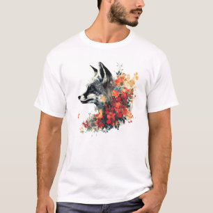 Camiseta Boho Floral Fox Willife Nature