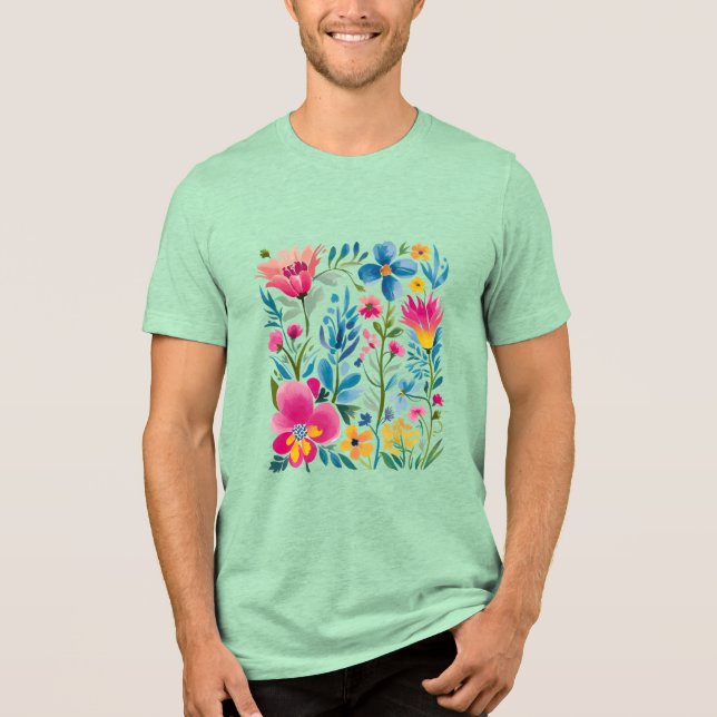 Camiseta Boho Floral Summer Willows (Frente)