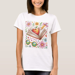 Camiseta Boho Floral Teacher Shirt   Apreciação do Professo