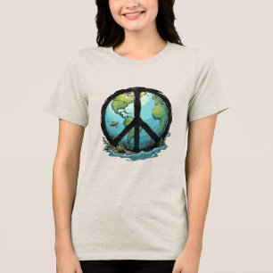 Camiseta Boho Hippie 60s 70s Paz Amor