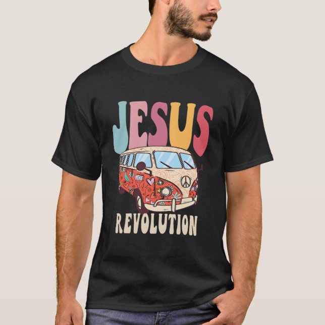 Camiseta Boho Jesus - Revolução - Jesus Cristo Cristão Base (Frente)