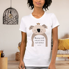 Camiseta Boho Koala Mommy To Be Neutral Baby Shower