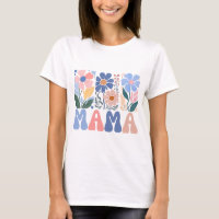 Boho Mama Shirt | Pastel Floral Retro Tee