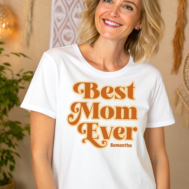 Camiseta Boho Melhor Mãe Já Personalizada Dia de as mães (Criador carregado)
