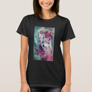 Camiseta Boho Mystic Wolf Art