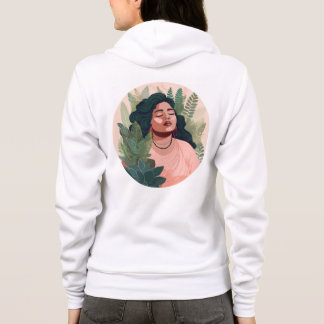 Camiseta Boho Plant Lady Sweatshirt - Plus-Size Brown-Skin