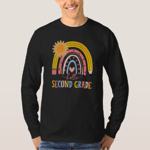 Camiseta Boho Rainbow Alô Alô Professor de 2º grau Primeiro