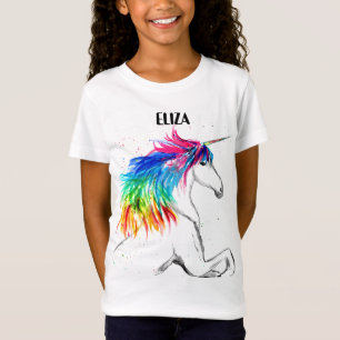 Camiseta Boho Rainbow Cute Girls Unicorn Kids