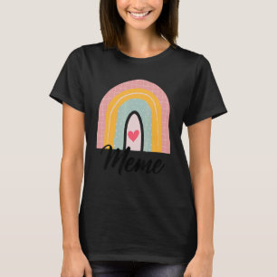 Camiseta Boho Rainbow Dia de as mães Memória Mamãe Avó