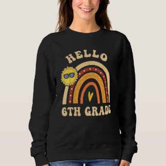 Camiseta Boho Rainbow Hello 6th Grade Back To School Teache