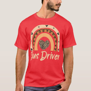 Camiseta Boho Rainbow Leopard Cheetah School