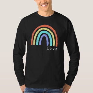 Camiseta Boho Rainbow Love Letters Pride Lbgtqia 1