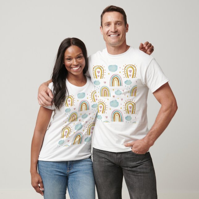 Camiseta Boho Rainbow Pattern (Unissex)