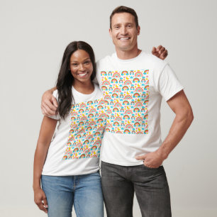 Camiseta Boho Rainbow Pattern