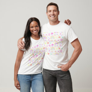Camiseta Boho Rainbow Pattern