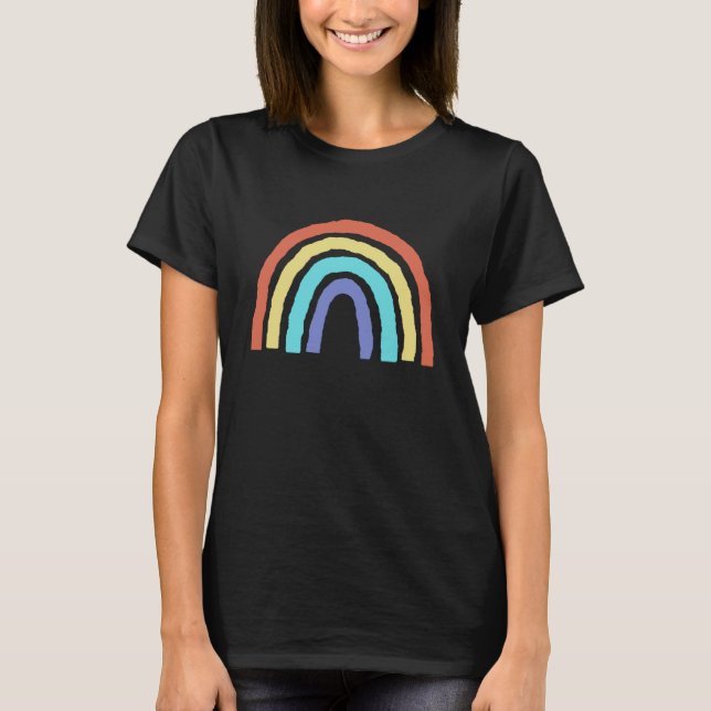 Camiseta Boho Rainbow Pride LBGTQIA Pocket (Frente)