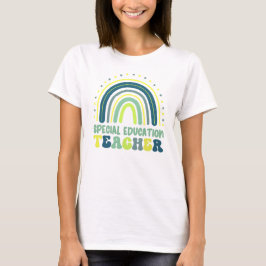 Camiseta Boho Rainbow Special Professora de Educação verde