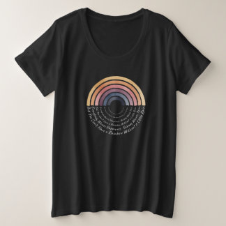 Camiseta Boho Rainbow Wisdom: Happiness & Rain Quote Art