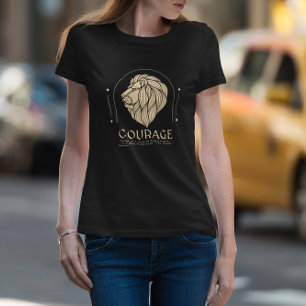 Camiseta Boho Style Dourado Coragem da Cabeça de Leão Napol