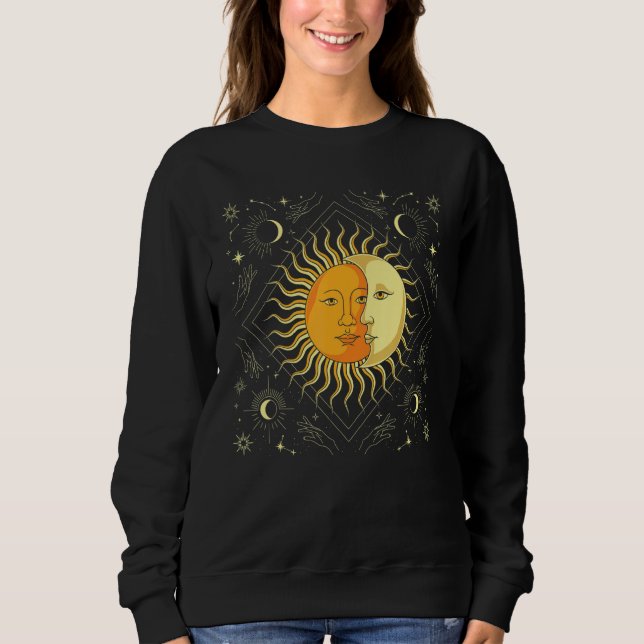 Camiseta Boho Sun Moon Celestial Bodies Astronomy Universe  (Frente)