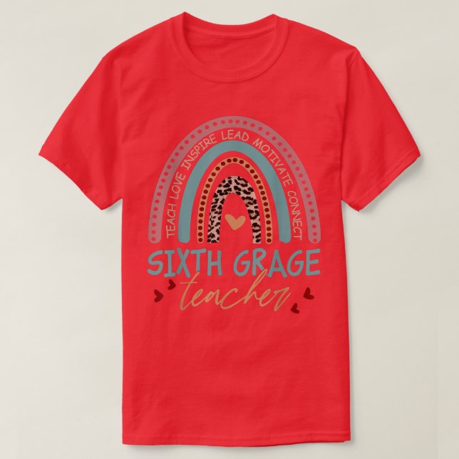 Camiseta Boho Teach Love inspira professor do sexto ano Leo (Frente do Design)
