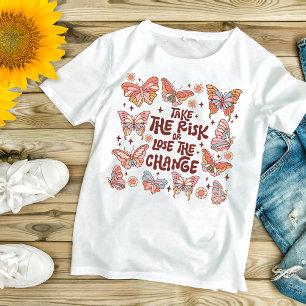 Camiseta Boho Tendência Borboleta Inspirador Motivacional