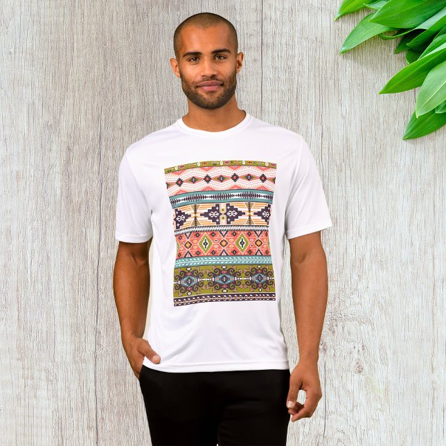 Camiseta Boho Tribal - Padrão Geométrico Sudoeste Aztec (Criador carregado)