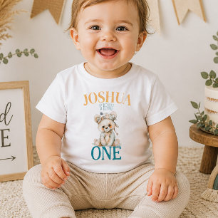 Camiseta Boho Urso Um Primeiro Aniversário