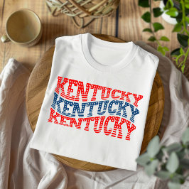 Camiseta Boho Vermelha e Azul Patriótica do Kentuc