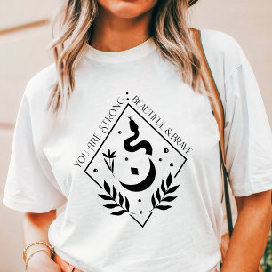 Camiseta Boho Você É Mais Forte Do Que Você Acha Cobra