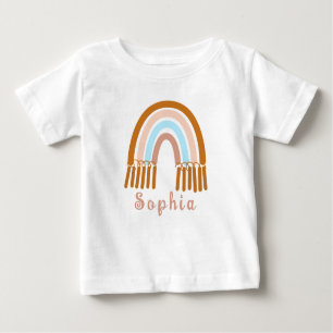 Camiseta Boho Whimsical Rainbow com Nome Personalizado