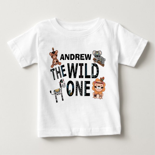 Camiseta Boho Wild One primeiro aniversario Party (Frente)