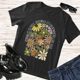 Camiseta Boho Wilers Kindness É Free Primavera Floral