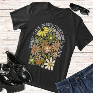 Camiseta Boho Wilers Kindness É Free Primavera Floral