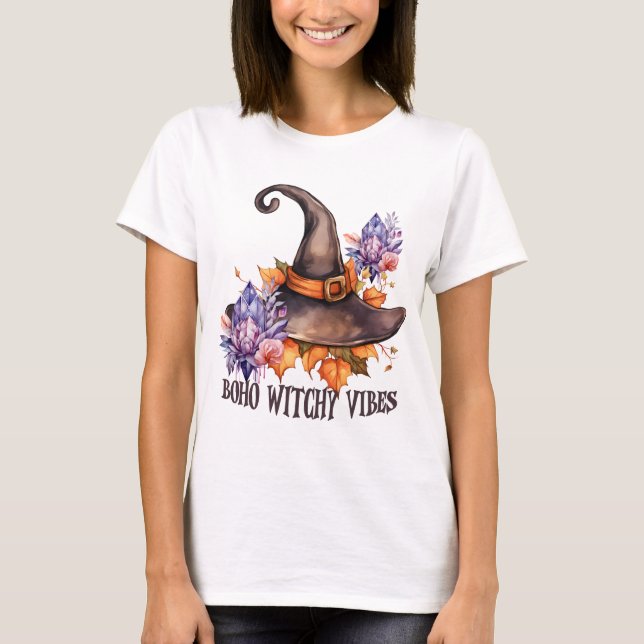 Camiseta Boho Witchy Vibes Halloween  (Frente)