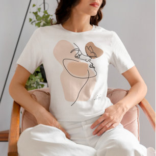 Camiseta Boho Woman Line Art, Terthy Tones