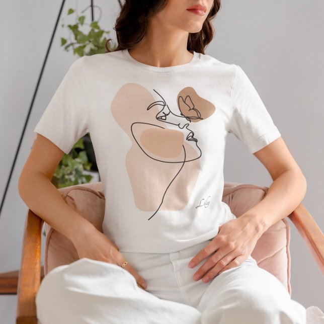 Camiseta Boho Woman Line Art, Terthy Tones (Criador carregado)